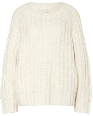 Iris Von Arnim Chunky-Knit Raglan-Sleeve Jumper - White