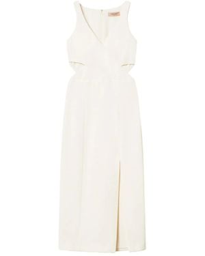 Twinset Midi Cut-Out Dress - White