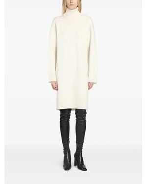 TOTEME Robe En Maille Nervurée À Col Roulé - Natural