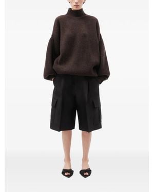 Carven Pleated Cargo Shorts - Black