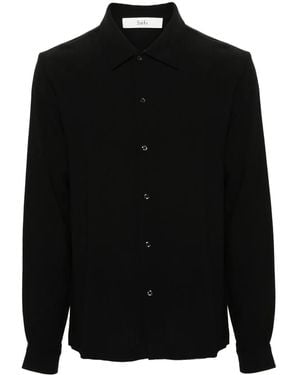 Séfr Crepe Long-Sleeved Shirt - Black