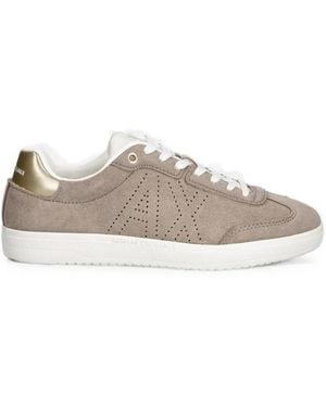 ARMANI EXCHANGE Perforated Logo Sneakers - Natural