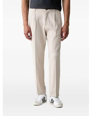 Joop! Pressed-Crease Elasticated-Waistband Trousers - Natural