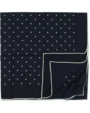 Destin Polka-Dot Wool Scarf - Blue
