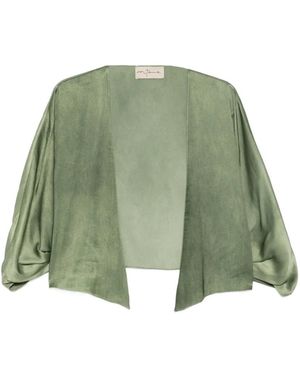 Cortana Tie-Front Jackets - Green