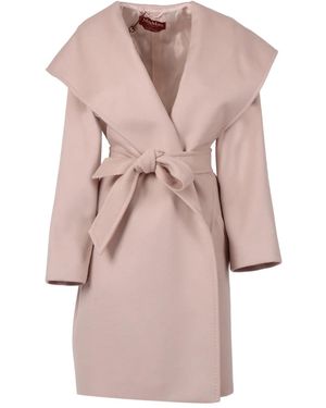 Max Mara Newmang Hooded Belted Coat - Pink