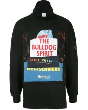 Vetements Felpa Con Design Patchwork - Nero