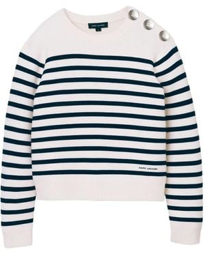 Marc Jacobs Breton Pullover Mit Streifendetail - Weiß