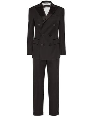 DSquared² Traje Boston con doble botonadura - Negro