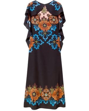 La DoubleJ Kleid Mit Blumen-Print - Blau