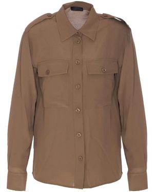 Liu Jo Blouse Met Epauletten - Bruin