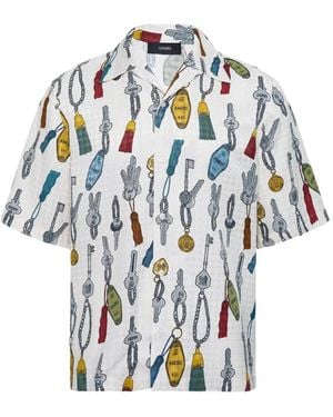 Amiri Keys Camp Shirt - White