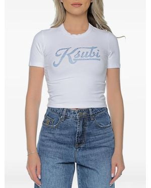 Ksubi Bling Logo-Print T-Shirt - Blue