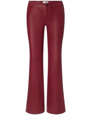 FRAME The Leather Rouge Trousers - Red