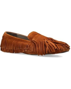 AllSaints Mocasines Sandy De Ante Con Flecos - Marrón