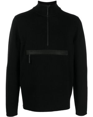 Aztech Mountain Half-Zip Roll Neck Jumper - Black