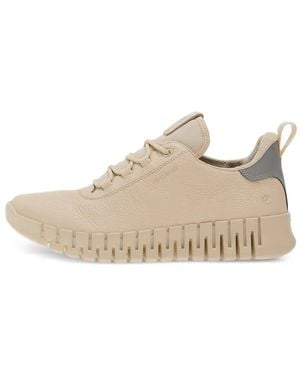Ecco Gruuv Leather Sneakers - White