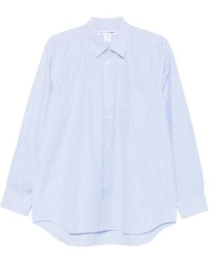 Comme des Garçons Checked Long-Sleeve Shirt - White