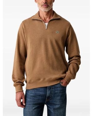 Lacoste Sweatshirtjacke Mit Logo-Patch - Blau