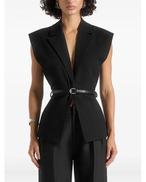 Manière De Voir Gilet Linda Con Cintura - Nero