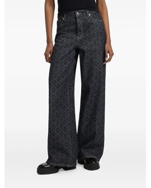 HUGO Jeans Mit Monogramm-Print - Schwarz
