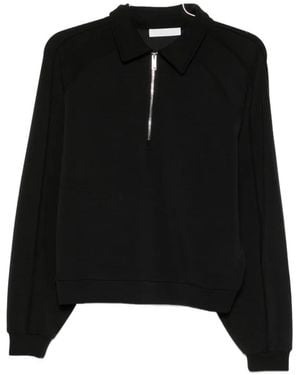 Woc Concord Quarter-Zip Raglan-Sleeve Polo Jumper - Black