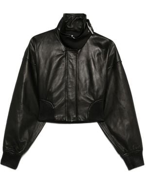 Sportmax Leather Jacket - Black