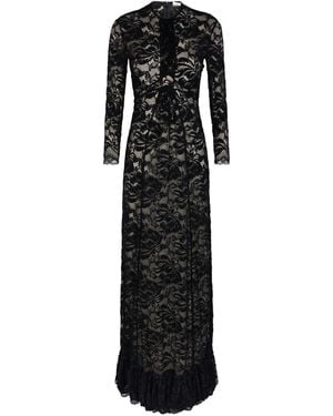 Rabanne Lace Maxi Dress - Black
