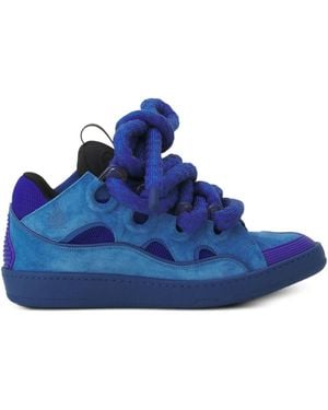 Lanvin Curb スエード スニーカー - ブルー