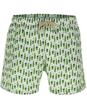 MC2 Saint Barth Lighting Graphic-Print Swim Shorts - Green