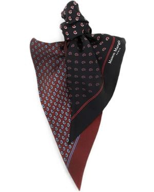 Maison Margiela Micro-Paisley Double-Sided Scarf - Red
