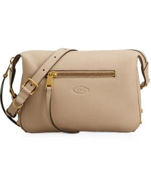 Tod's Metal Dots Shoulder Bag - Natural