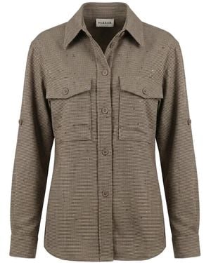 P.A.R.O.S.H. Houndstooth-Pattern Shirt - Gray