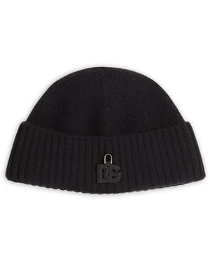 Dolce & Gabbana Smooth Knit Hat - Black