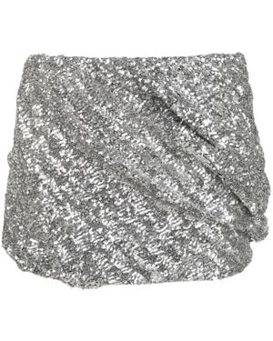 The Attico Sequin Mini Skirt - Gray