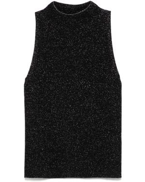 Vince Mock-Neck Top - Black