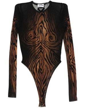 Jean Paul Gaultier The Wood Body Aus Mesh - Schwarz