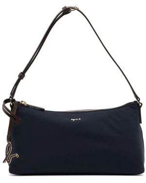 agnès b. Logo Charm Shoulder Bag - Blue