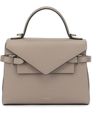 Le Tanneur Medium Emiliet-Bar Envelope-Flap Tote Bag - Grey
