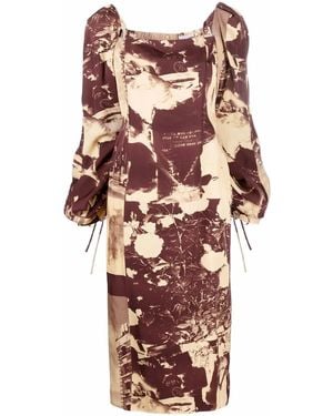 Rejina Pyo Kleid Mit Eckigem Ausschnitt - Mehrfarbig