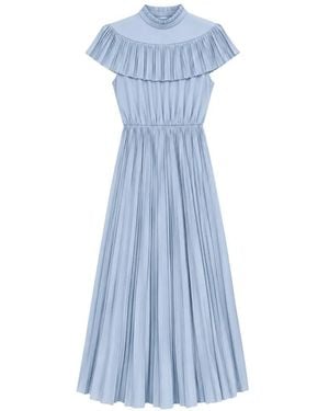 N°21 Pleated Ruffled Dress - Blue