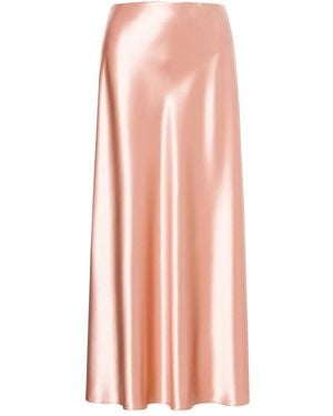 Alberta Ferretti Satin Midi Skirt - Pink