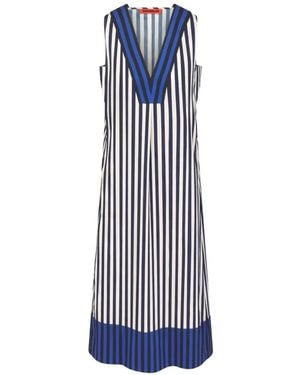 Simon Miller Mar Striped Poplin Midi Dress - Blue