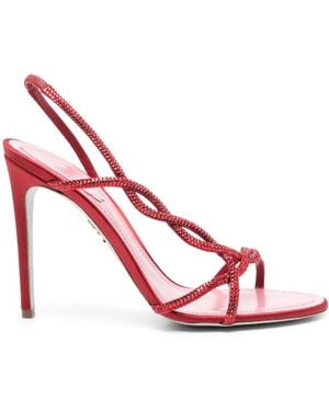 Rene Caovilla 110Mm Rhinestone-Embellished Sandals - Pink