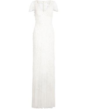 Jenny Packham Sweet Juliet Floral-Lace Maxi Dress - White