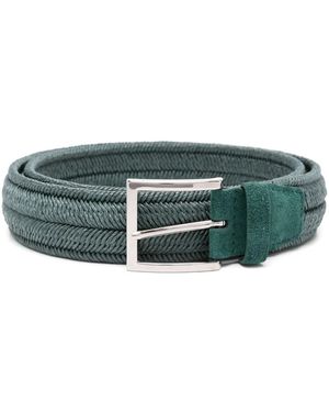 Orciani Interwoven Buckle-Fastening Belt - Green