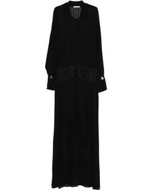 Patrizia Pepe Lace-Detail Asymmetric Dress - Black