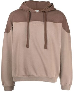 Guess Embroidered-Logo Cotton Hoodie - Brown