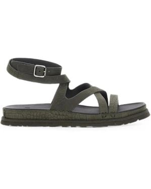 UGG Goldengaze Croc-Effect Multi-Strap Sandals - Black
