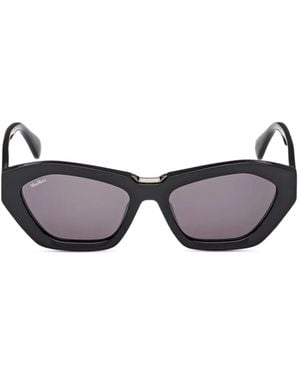 Max Mara Geometric-Frame Sunglasses - Black